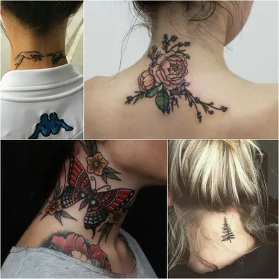 neck tattoo - neck tattoo for women - neck tattoo ideas. Explore more  Tattoo ideas on posi… | Back of neck tattoo, Best neck tattoos, Back of  neck tattoos for women