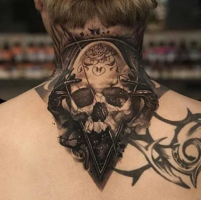 Тату на шее мужские и женские: значения и особенности — pavuk.ink