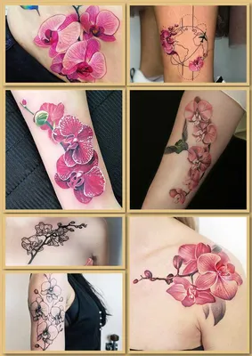 Тату Орхидея: 100+ фото вариантов, эскизы, значение для девушек | Татуировки  для стоп, Татуировка на ноге, Временная татуировка