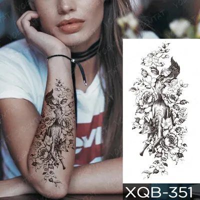 Водостойкие временные рукава тату-наклейки линия Тигровая Орхидея цветок  Лев змея дьявол тату руки боди-арт искусственная татуировка для мужчин  женщин | AliExpress
