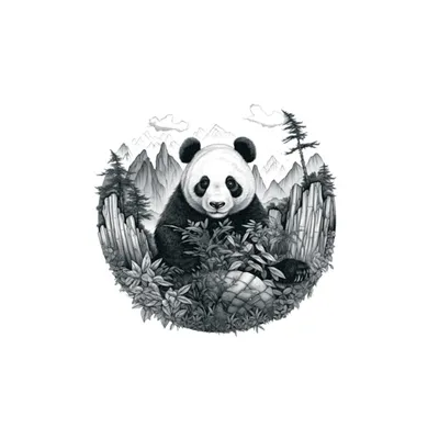 Тату панда в бамбуке. \"Магнум тату. Live\" - YouTube