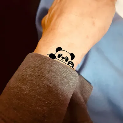 Тату \"Геометрическая панда\" - tattooshka.com
