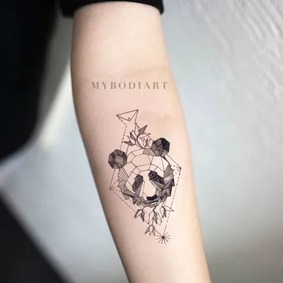 Татуировка женская графика на руке панда - мастер Юрий Хандрыкин 3044 | Art  of Pain