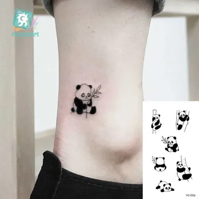 Cartoon Tattoo Sticker Waterproof Long Lasting Lovely Panda - Temu