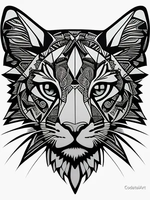 Puma head tattoo Stock Vector by ©Diana_Pryadieva 67076097