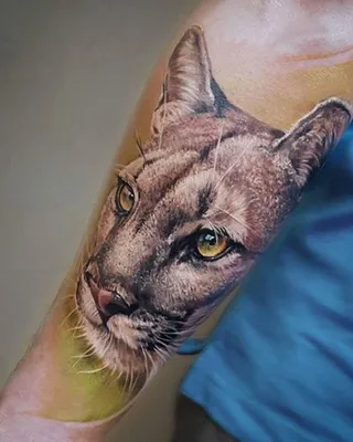 Cougar (Strength, resoluteness) cougar puma original tribal tattoo design