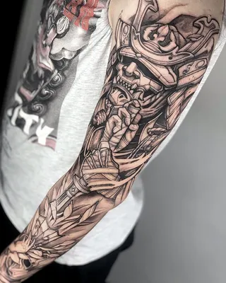 Тату рукав мужской - Фото красивых эскизов - VeAn Tattoo