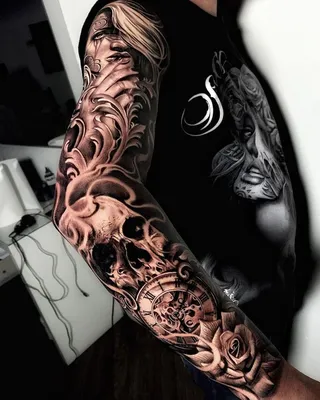 Тату рукав для мужчин|Tattoo sleeve for men | Тату, Мужская татуировка,  Большая татуировка