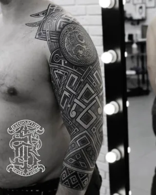 Славянский тату рукав | Tattoos, Polynesian tattoo