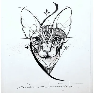 Пример рисунка татуировки Сфинкс 14.12.2020 №189 -sphinx  tattoo-tattoo-photo.ru - tattoo-photo.ru