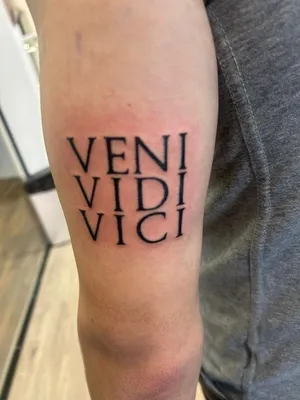 We Motivate People Magazine on X: \"RT @EwanCannonYoung: My first tattoo is  now fully healed 💪 #tattoo #firsttattoo #scripttattoo #venividivici  #blacktattoo #inspiration #motivation #forearm #ifollowback  https://t.co/Y0s9cZVEfh\" / X