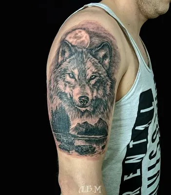 Тату волка на плечо для мужчин: символ силы и свободы - tattopic.ru