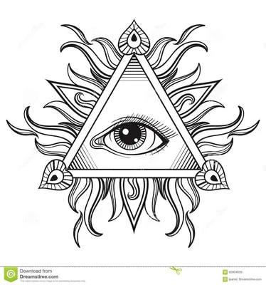 Тату всевидящее око: значение и фото - что означает \"глаз в треугольнике\",  символ иллюминатов