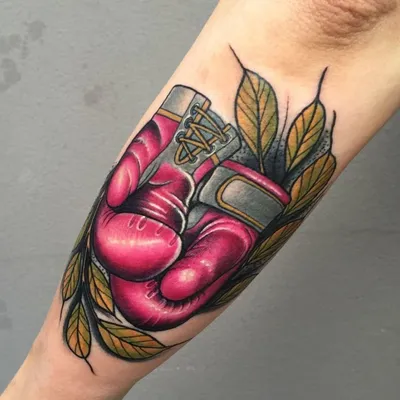 Фото татуировки про Бокс 22.07.2020 №076 -boxing tattoo- tatufoto.com -  tatufoto.com
