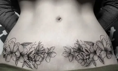 женские тату на животе 18.11.2019 №004 -women belly tattoos- tatufoto.com -  tatufoto.com