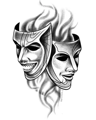 Театральные маски иллюстрация штока. иллюстрации насчитывающей драма -  34242042