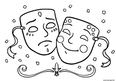 Фото тату маски театральные эскиз 09.09.2019 №027 - tattoo theater masks -  tatufoto.com - tatufoto.com