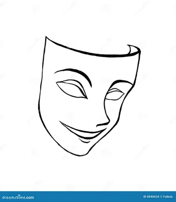 Театральные маски эскиз» — создано в Шедевруме