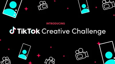 Tiktok logo on black background Royalty Free Vector Image