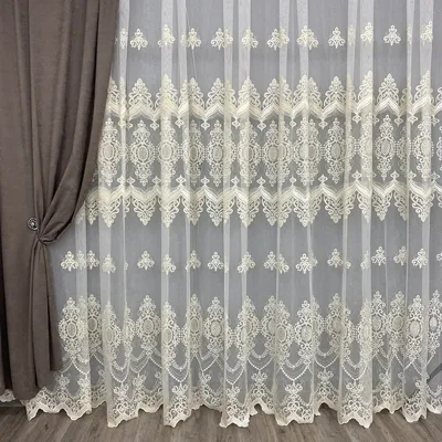 Тюль-сетка с вышивкой MAGIZA 25042/601/300*270 1 шт - купить в Москве, цены  на Мегамаркет