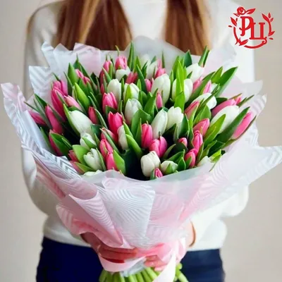 Букет Сиреневые тюльпаны» с тюльпанами - купить в Красногорске за 3 660 руб
