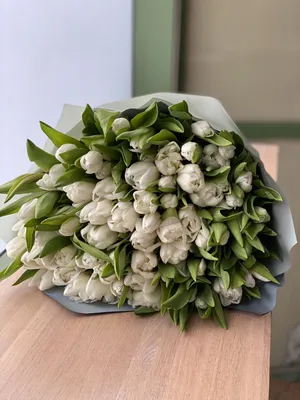 Заказать Букет 39 белых тюльпанов \"Облако\" в Киеве