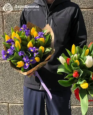 Тюльпаны с мимозой купить по цене 3250.00 руб. с доставкой по Туле –  интернет-магазин «Расцветочка»