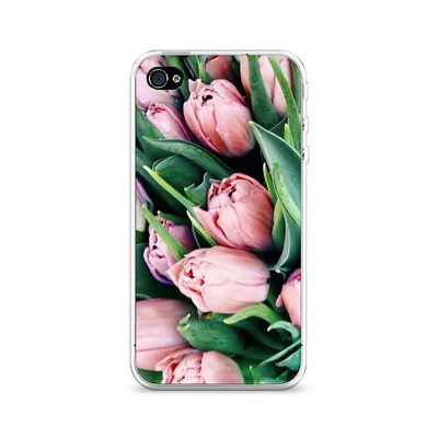 Обои Три розовых тюльпана, букет, серый фон 1125x2436 iPhone 11 Pro/XS/X  Изображение