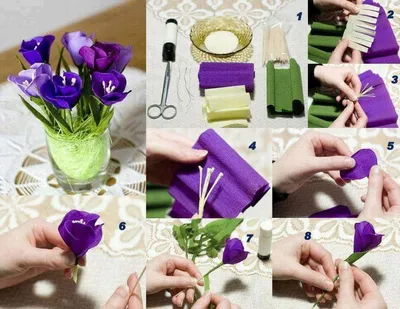 DIY Craft Flower | Роза из гофрированной бумаги, Осенние поделки своими  руками, Поделки