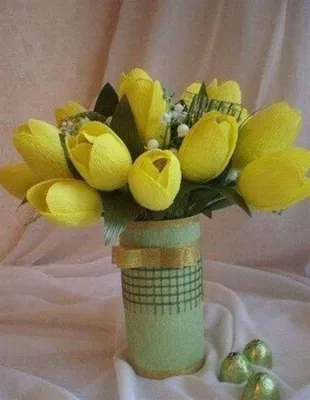 Как сделать своими руками тюльпаны из гофрированной бумаги: пошаговая  инструкция - kolobok.ua