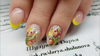 Маникюр с тюльпанами (ФОТО) - модный дизайн ногтей весной - trendymode.ru