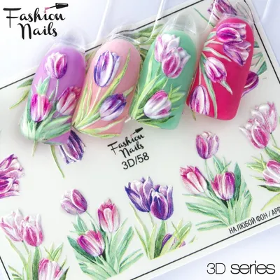 Весенний дизайн ногтей с тюльпанами 36 фото идеи маникюра