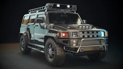 ArtStation - Hummer H3 (Middle poly) Tuning Variation