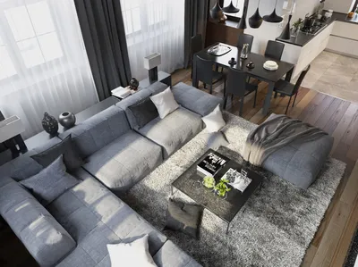 Серый диван в стиле Лофт в ткани велюр и системой раскладки Тик-так -  купить в Минске