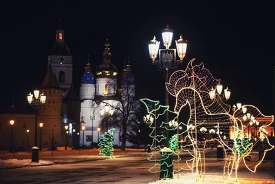 Зимний Тобольск и Тобольский кремль, Сибирь, Россия Stock Photo | Adobe  Stock