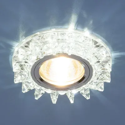 Точечный светодиодный светильник с хрусталем Elektrostandard 6037 MR16 SL  зеркальный/серебро. Официальный сайт.