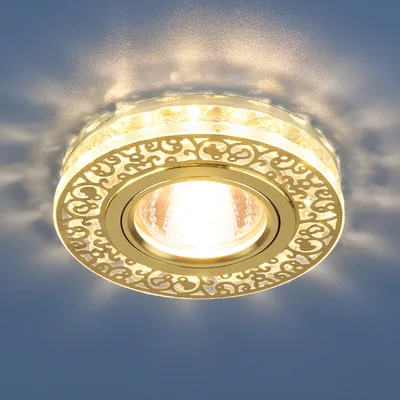 Точечный светильник Дождь 1х50 Вт GU5,3/GU10 хром/хрусталь тонированный  Ambrella купить недорого в интернет-магазине ламп и осветительных приборов  Бауцентр