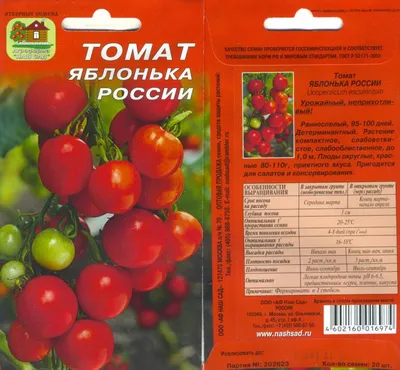 Томат Яблонька России 200% (НК) — купить в городе Новосибирск, цена, фото —  Семена Успеха