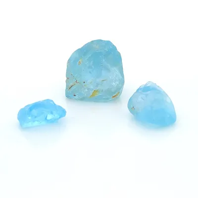 Silver earrings with oval topaz Swiss blue