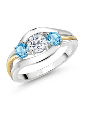 Náušnice TOPAZ SWISS BLUE | SALABA zlatnické studio