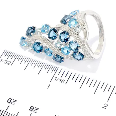 Tie Pin Genuine Topaz Swiss Blue Beautiful Bright Stone 7 mm S925 | eBay
