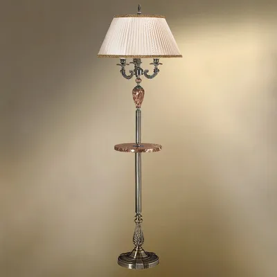 Светильник напольный,торшер со столиком для интерьера гостиной,спальни  01736-2.6-01A WH