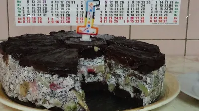 Торт африканская ромашка, вкусный рецепт с фруктами - YouTube