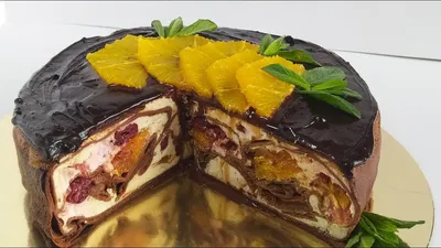 Блинный торт с сметанным творожным кремом и фруктовой начинкой - YouTube