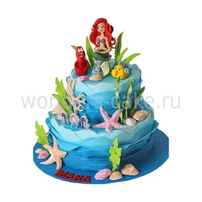 Торт Русалочка Ариэль | Mermaid birthday cakes, Royal icing cakes, Mermaid  cakes