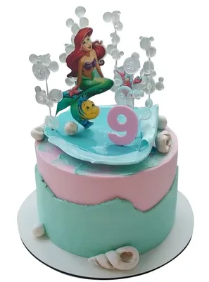 Как приготовить вкусный торт с русалкой Ариэль. Delicious sea-themed cake  with Ariel. - YouTube