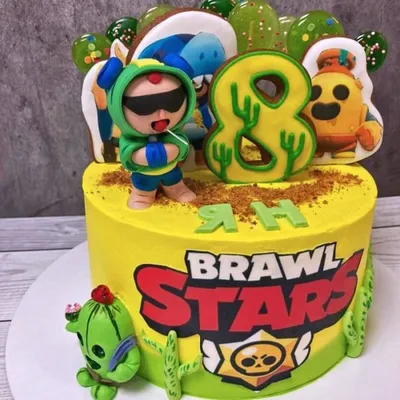 Торт Детский Brawl Stars 7 на заказ в Днепре - Cake Studio Nonpareil.ua