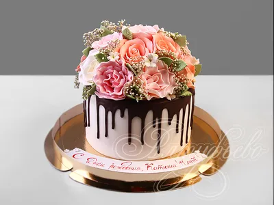 Торт букет роз №10954 купить по выгодной цене с доставкой по Москве.  Интернет-магазин Московский Пекарь