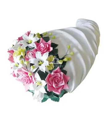 Купить Букет цветов микс и торт \"Гости на пороге\" в Киеве, заказ и доставка  цветов по Украине