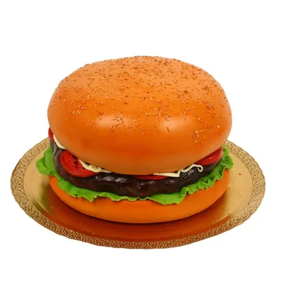 Торт гамбургер без мастики - 77 фото
